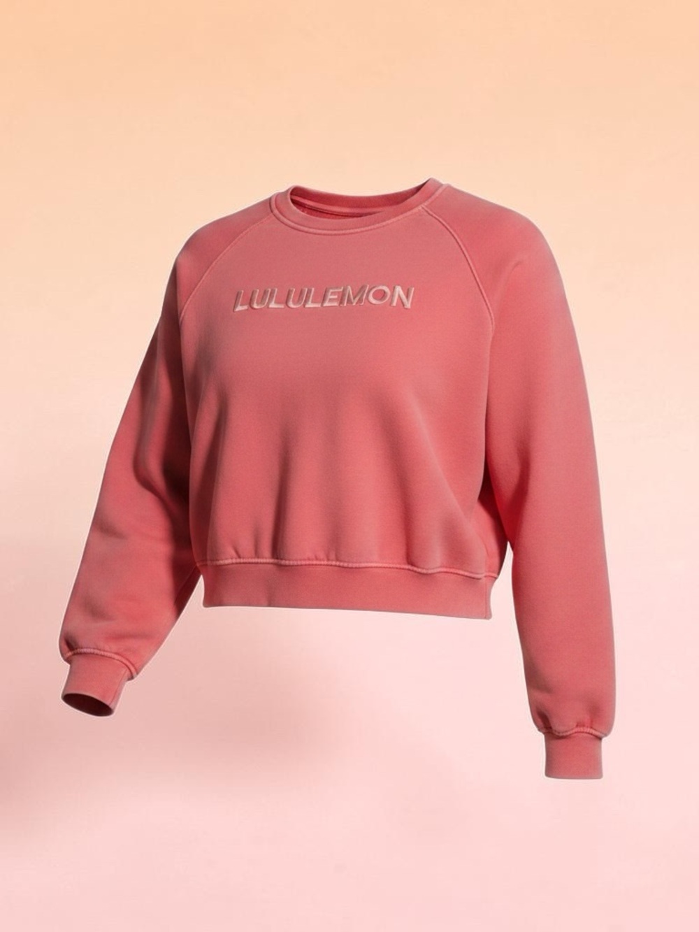 lululemon athletica Coral Pink Crewneck Sweatshirt
